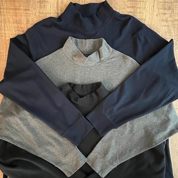 Lands' End Tops - Lands End Women's 2X Relaxed Fit Mock Neck Long Sleeve Top Set of 3
